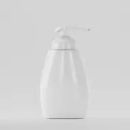 Флакон PET 330ml, бял, резба 38mm, с бяла помпа