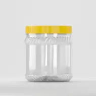 Borcan PET 1L, transparent, cu capac