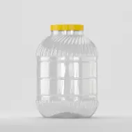 Borcan PET 8L, transparent, cu capac