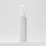 Флакон HDPE 250ml, бял, резба 24mm, с бял тригер пулверизатор