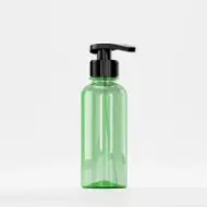 Флакон PET 200ml, зелен, резба 28mm PCO 1810, с черна помпа