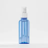 Флакон PET 200ml, син, резба 28mm, с бял пулверизатор