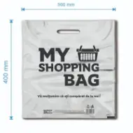 Sacoșă tip Banana, LDPE, neagră, 100 microni, 100% reciclabilă – My Shopping Bag