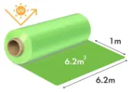 Folie LDPE aditivată UV pentru solarii și sere, verde, 6,2m × 150 microni – Agritech