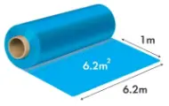 Folie de construcții rLDPE reciclat, albastră, 6,2m × 120 microni