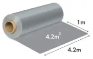 Folie de construcții LDPE natur, transparentă, 4,2m × 120 microni
