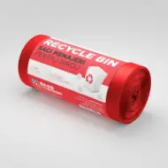 Saci menajeri 60L roșii 50 saci/rolă – Recycle Bin