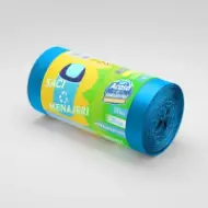 Saci menajeri rLDPE 35L, albaștri, 15 buc./rolă – Acasă și Industrial
