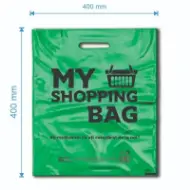Sacoșă tip Banana, LDPE, verde, 65 microni, 100% reciclabilă – My Shopping Bag