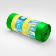 Saci menajeri HDPE 20L, verzi, 20 buc./rolă – Acasă și Industrial