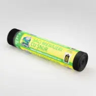 Saci menajeri MDPE cu șnur la rolă, 60L, negri, 10 buc./rolă – Mr. Elephant