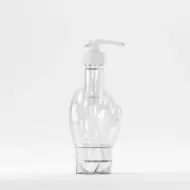 Флакон PET 370ml, прозрачен, 30 грама, резба 28mm, с бяла помпа