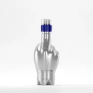 Флакон PET 370ml, сив, 27 грама, резба 28mm, със спортен капак