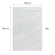 Saci LDPE natur 490×950mm, 90 microni