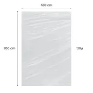 Saci LDPE natur 530×950mm, 120 microni