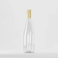 Флакон PET 750ml, прозрачен, със златист резбован капак