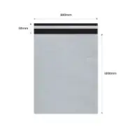 Plic curierat cu adeziv 800×1000mm + clapetă 50mm, LDPE alb-negru