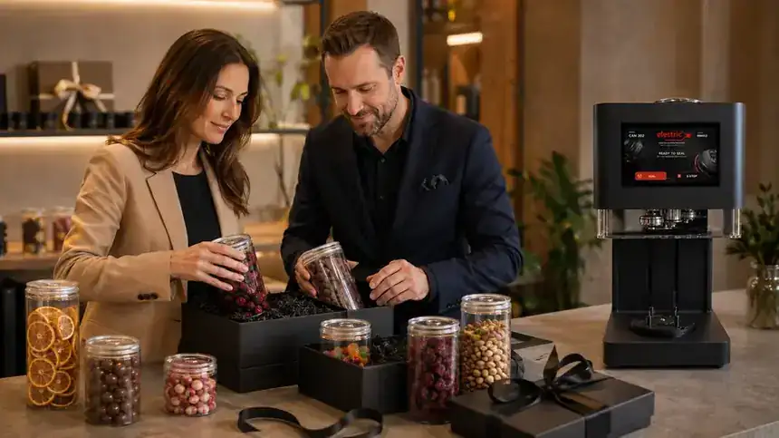 Doze PET cu capac din aluminiu — Cadouri corporate și seturi de protocol