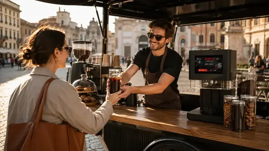 Doze PET cu capac din aluminiu — Cafenele mobile și coffee bike